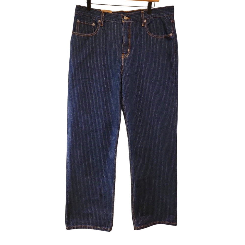 Levi's, NWT, Low Pro Jeans, A Mid Rise, Straight Leg, Dark Blue w/White, W 32x30